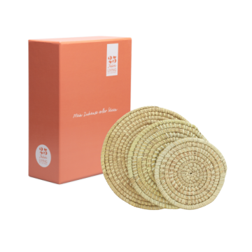 Seegras-Untersetzer + Jubiläums-Schuber