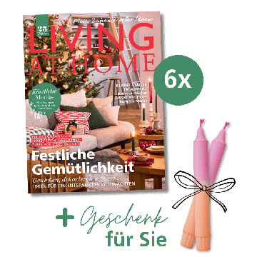 Living at Home Halbjahresabo + Dip Dye Kerzen-Set
